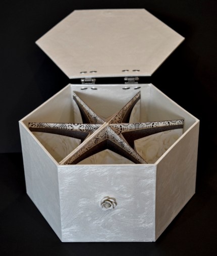 Ginger Burrell Hexagonal Box with Star Book SFSM